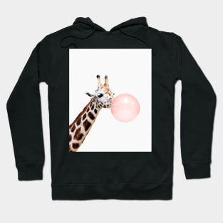 Giraffe print, Bubble gum, Nursery art, Giraffe wall art, Animal, Kids room, Modern art, Wall decor Hoodie